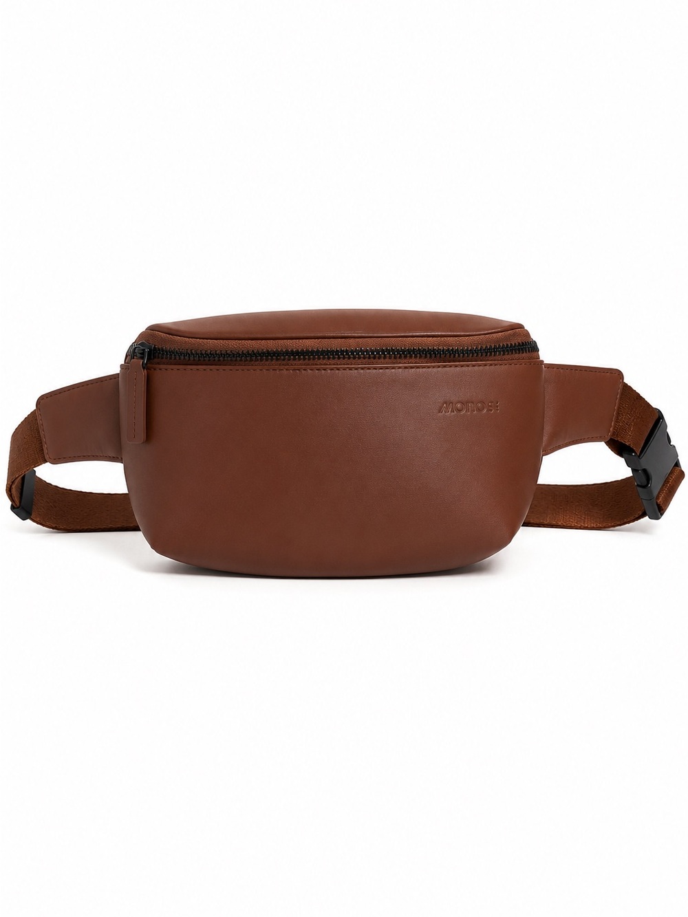 Monos Brown Vegan Leather Belt Bag Fanny Pack Crossbody